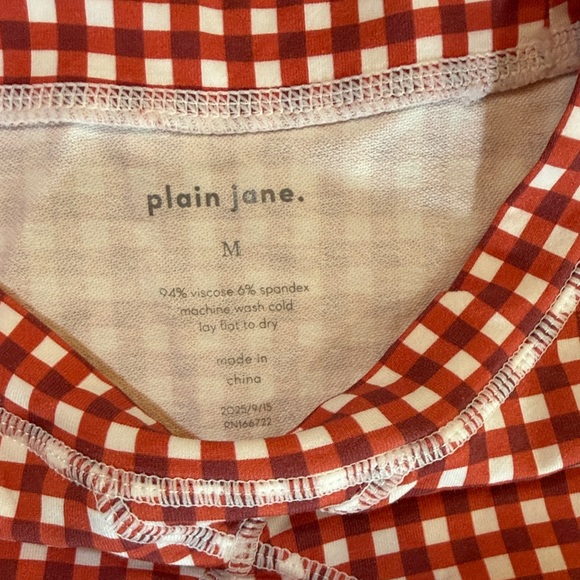Red Checkered Women's Pajama Top - Picture 2 of 9